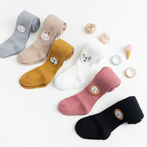 Childrens socks spring and autumn pantyhose thick girl Foreign color white summer baby wearing black leggings