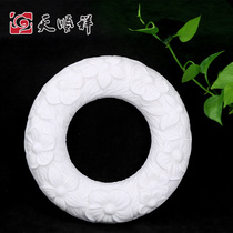 Circular small number Han white jade flower ring handmade stone carved floral pattern floral graveyard former pendulum piece for burial with burial