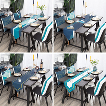 Simple Nordic geometric tassel dining table flag rectangular shoe cabinet cover cloth TV cabinet dust cloth thickened cotton and linen fabric art