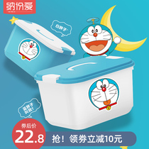 Thickened large storage box clothes childrens toys box plastic with lid household student snack storage box