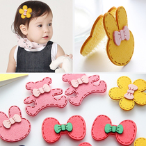 Korean childrens hair accessories Hair post baby girls velcro bow bangs floral baby cute head flower ornaments