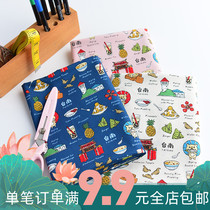 Fabric Taiwan cotton cartoon hand-made handmade DIY bag book cover gold cotton clothing cotton cloth Tainan impression
