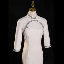 Improved cheongsam 2021 new young high-end temperament long long sleeve high texture dress autumn