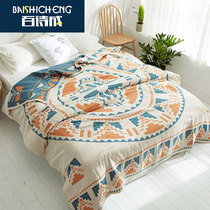 Sun God cotton blanket Single double cotton blanket Summer thin gauze quilt Summer cool quilt Old-fashioned towel quilt