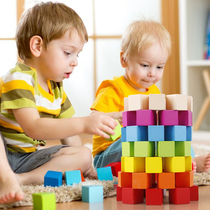 Baby big particle building blocks Wooden boy assembly 1-2 years old educational childrens girls enlightenment toys 3-6 years old