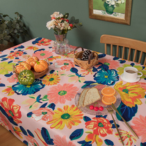 Light Extravagant and Fancy American Table Cloth Waterproof Cotton Linen Restaurant Table Geb Square Table Cloth Tea Table Cloth 100 Hitch Cloth Thicken