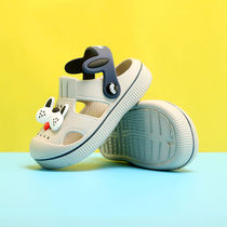 Childrens slippers children summer Boys 1-5 years old hole shoes non-slip cartoon bag head slippers children slippers