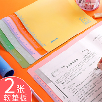 A4 Desktop padding for elementary school students with soft silicone gel writing pad This exam special writing large number A3 transparent plastic thickened paper mat Children cute Korea Xiaoqing New book Law Desk cushion