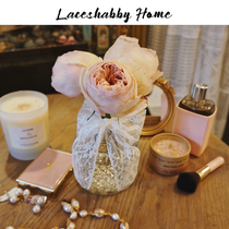 LACESHABBY new original French Rococo embossed crystal glass lace vintage vase flower