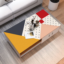 Creative coffee table tablecloth hipster Net red waterproof and oil-proof disposable living room PVC soft glass table mat anti-hot thick