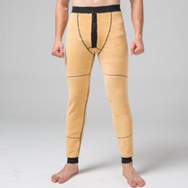 Warm pants men plus velvet thick thread pants plus fattened pants for middle-aged elderly cotton pants autumn and winter large autumn pants men