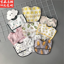 Korean boutique childrens clothing children boys and girls practical eating bibs cartoon waterproof bibs Rice pockets