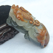 Yunnan Huanglong jade Pixiu hand handle hand play pieces Fushou Ruyi mens jade hand play pieces lucky treasure