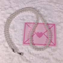 Milk tea Bear * homemade pearl chain all kinds of original package chain Joker cute girl portable one-shoulder diagonal bag belt