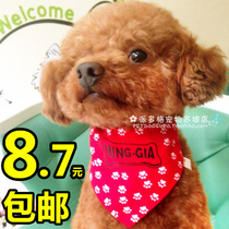 Pet Footprints Triangle Towels Scarves Scarves Scarves Scarves Scarves Teddy Pooch Golden Fur Dog Scarves