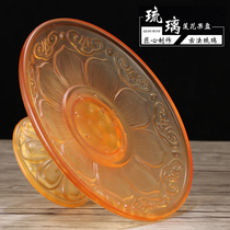 For Buddha Lotus fruit plate glazed plate fruit plate pre-Buddhism high-footed fruit plate home offering