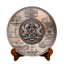 Red Bronze Award Disc made of zinc alloy plated green ancient bronze medal disc Commemorative Disc Customized Awards Disc Upscale Round Award Pan