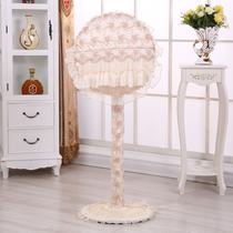 Electric fan dust cover Three-piece European fabric lace All-inclusive floor-to-ceiling fan cover Floor-to-ceiling fan protective cover