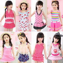 Childrens swimsuit Korean skirt Girls split Childrens swimsuit Girls medium and large childrens one-piece swimsuit