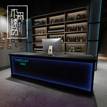 Industrial style retro cashier bar restaurant bar table gym dance room front desk desk corner custom