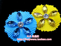 Popular new yellow blue rhinestone skirt coat sweater metal button decoration luxury button button 37mm