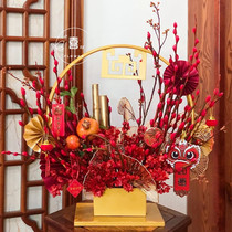 Golden New Chinese Delicate Vase Flower Pots for Spring Festival Weddings Brief Iron Arts Silver Lyu Butterfly LNY Lantern Flowers Inserts