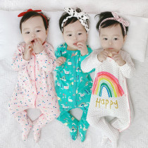 Baby Conjoined Clothes Spring Autumn Thin with bottomless pure cotton buns handbags Foal khab Babies Lionies Underwear Newborn Clothes