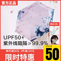 Jiaoxi capsule umbrella parasol sunscreen UV protection umbrella female sunny rain dual use umbrella flower Dawn flagship store