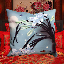 2022 New Melan Bamboo embroidery embroidered pillow on a couple pillow sleeve living room sofa own bedroom