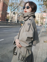 Windbreaker women long style English 2020 Autumn New Korean loose temperament coat popular knee coat women