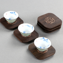 God Sculpted Black Sandalwood Anise Antique Window Flower Tea Cup Tocombo Tea Cup Cushion Tea Brewand Tea Cup Tofu