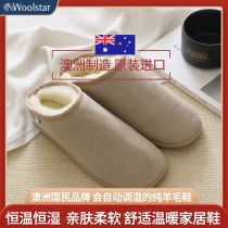 woolstar Australia original imported wool home shoes 100% pure new wool filled with antibacterial anti-mite slippers