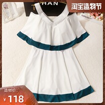 Swimsuit womens 2021 new Korean ins one-piece skirt conservative thin belly cover student fresh spring swimsuit