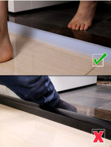 Bathroom water retaining strip toilet ground water blocking strip does not stumble soft silicone waterproof strip threshold door stop