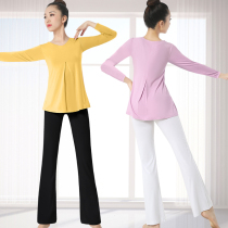 Modal dance dress womens top Long sleeve loose body classical dance body rhyme teacher national modern dance practice suit