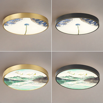 Enamel colour New Chinese suction top light bedroom lamp China Wind Zen Servingroom room main bedroom light full copper suction light