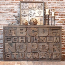 Export foreign trade French retro solid wood letter cabinet American country personality bucket cabinet Hall decoration storage cabinet