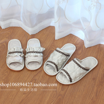 Breaking code Special ~ fabric home lovers slippers winter indoor floor mens and womens beef tendon silent non-slip four seasons