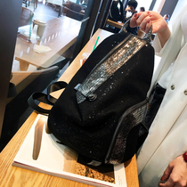 2022 New Fashion Sequin Backpack Womens Korean Edition Versatile Travel Backpack Dual Purpose Large Capacity Canvas Shoulder Bag