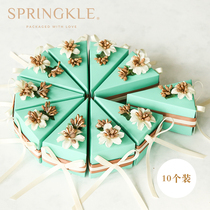 Springkle Triangle candy box empty box Wedding personality wedding niche high-end creative cake box ins wind