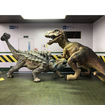 TPR soft leather large Rex gift box Tyrannosaurus Brachiosaurus Stegosaurus simulation Triceratops 5 toys exquisite bull Dragon model