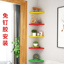 Non-perforated corner separator decorated shelf Profiled Bookshelf Wall-mounted Kitchen Wall Corner Minima Containing Sector Shelving