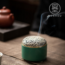 Incense burner ceramic handmade household indoor plate aromatherapy Tower incense burner tea table plum orchid bamboo chrysanthemum creative incense burner