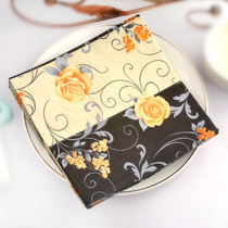 Rose napkin yellow placemat paper black flower hotel banquet paper cup flower paper 20 wood pulp paper mouth cloth plate mat
