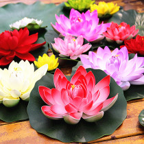 Simulation lotus Lotus leaf water floating water lily Lotus for Buddha dance props Fish tank pond landscaping props Fake lotus