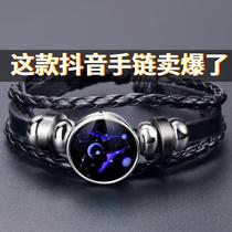  Luminous twelve constellations bracelet male and female students Korean version of the simple brother best friend couple bracelet birthday gift hand rope