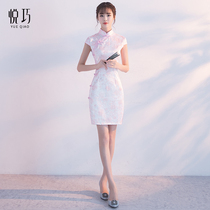 Cheongsam 2021 new female modified slim fashion young girl fresh short Chinese style dress summer