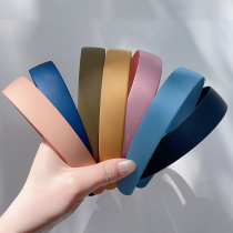 Hair hoop female headband press card non-slip simple Korean hair bundle out with tooth hair grotto color plastic face washing