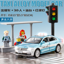 6 Open metal simulation 1:32 Taxi Taxi Taxi car model toy children gift taxi network car-hailing