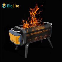 BioLite FirePit field efficient USB power supply oven smoke-free flame firewood charcoal barbecue grill
